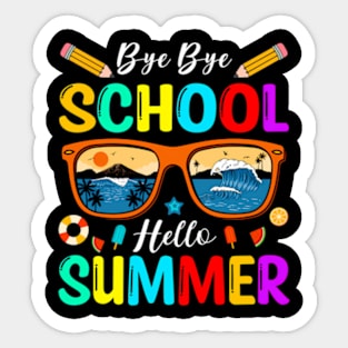 Bye Bye School Hello Summer Sticker